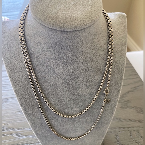 💯 DAVID YURMAN BOX CHAIN NECKLACE 3.6mm 36” long - Picture 5 of 5
